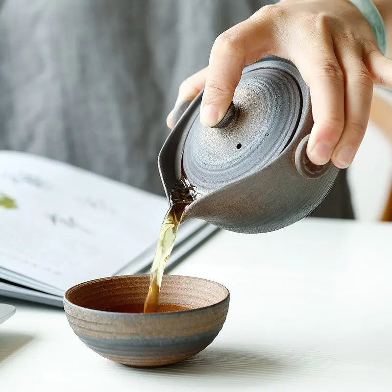 Handmade Ceramic Gaiwan Tea Set (Tall version)