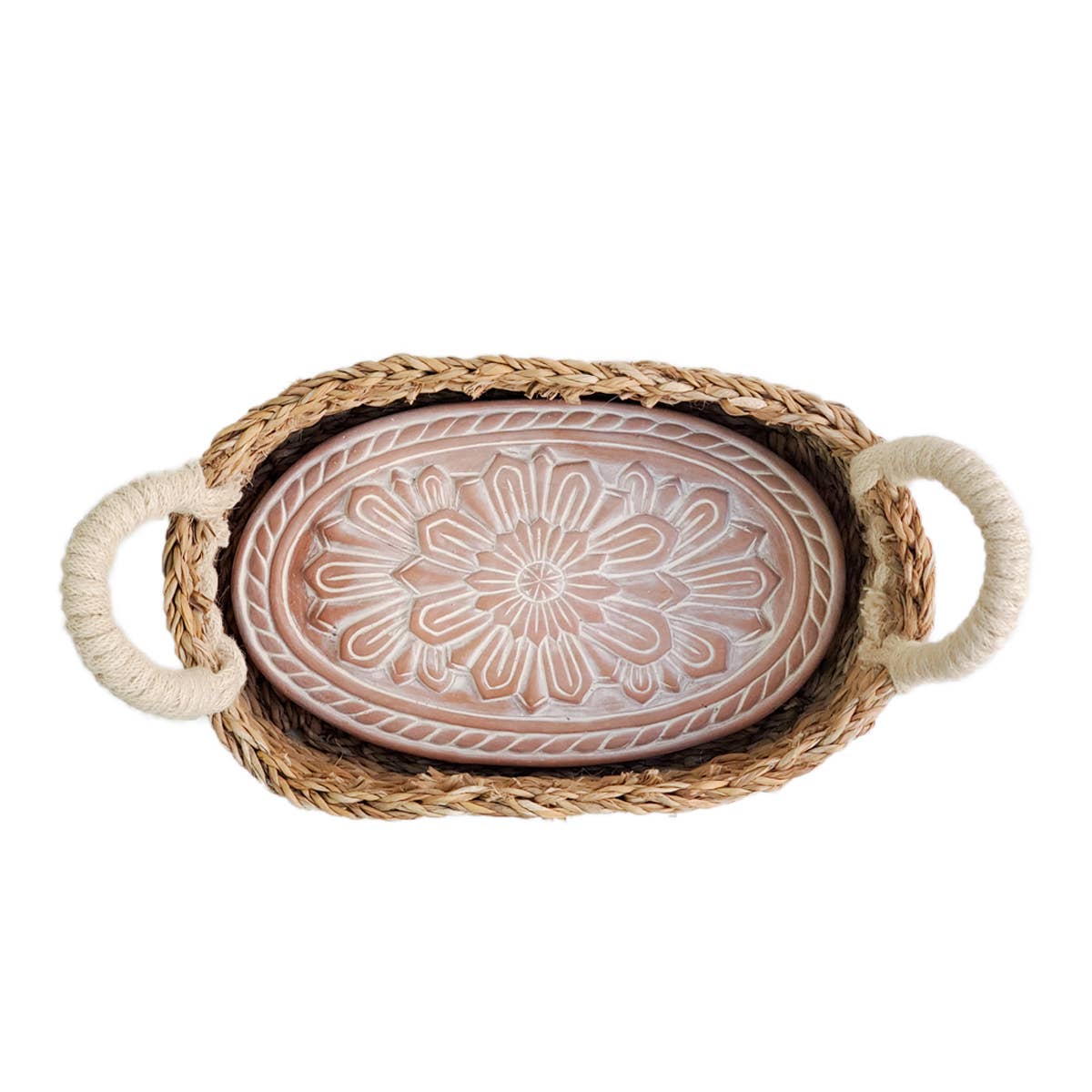 Bread Warmer & Wicker Basket - Flower