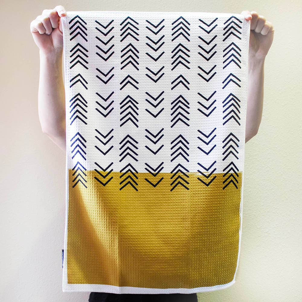 Chevron Colour Block Dish Towel